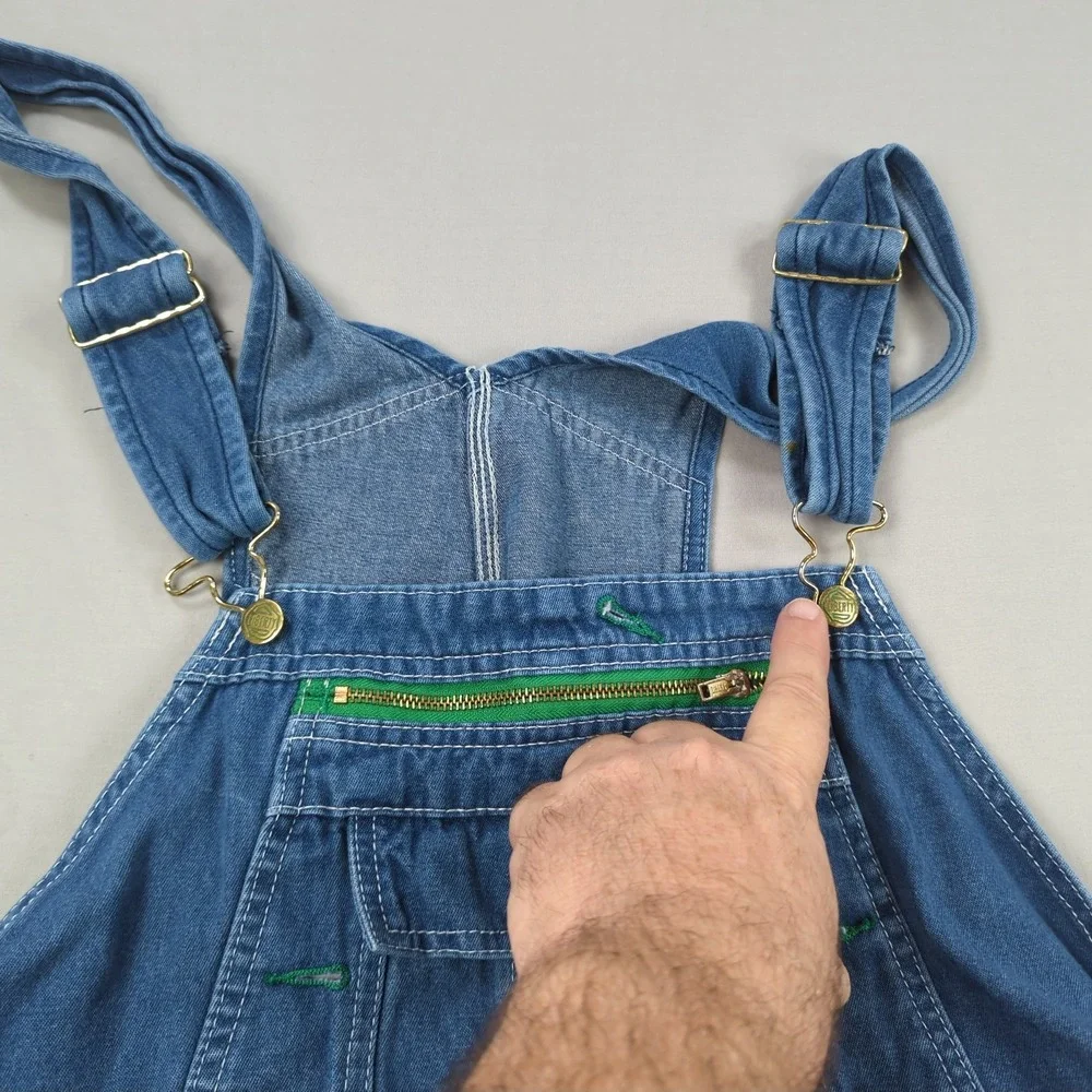 Liberty Overalls Mens 42x32 Blue Denim Utility Hamer Loop Carpenter Workwear